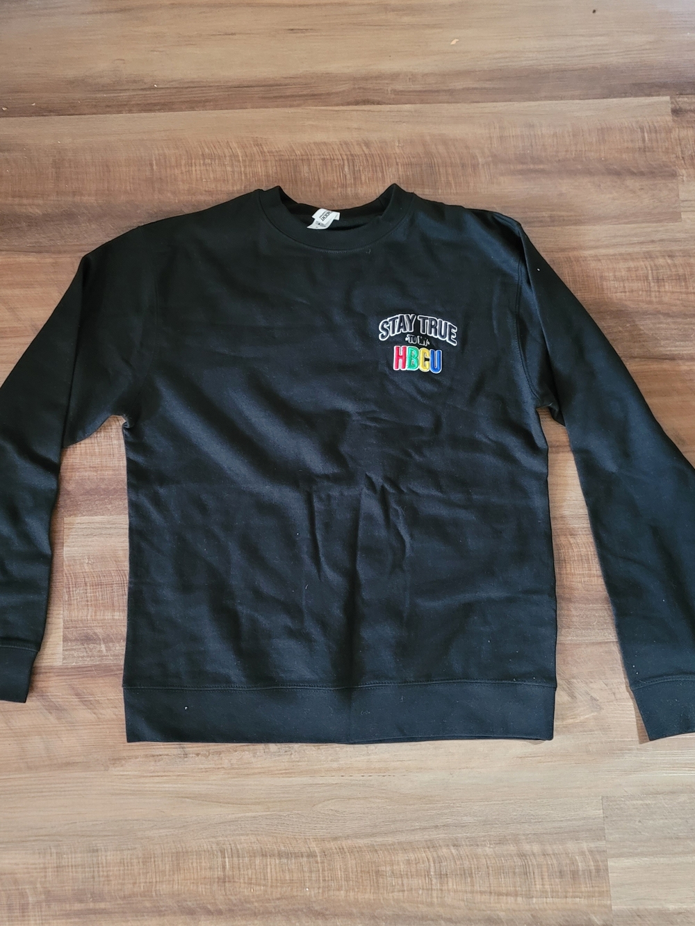Stay True To My HBCU Sweatshirt Men's Medium Black Crewneck NWOT